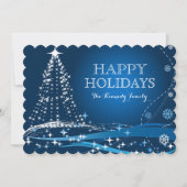 De donkerblauwe Achtergrond van de Winter Feestdagenkaart (Voorkant)