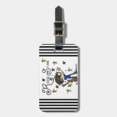 De donkerbruine Ster van de Rots Bagagelabel (Voorkant verticaal)