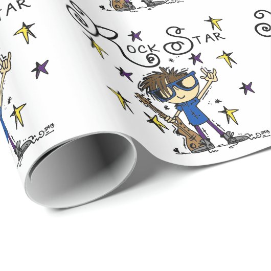 De donkerbruine Ster van de Rots Cadeaupapier (Rol Hoek)