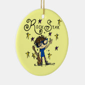 De donkerbruine Ster van de Rots Keramisch Ornament (Rechts)