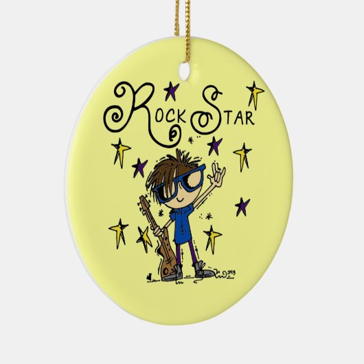 De donkerbruine Ster van de Rots Keramisch Ornament (Rechts)