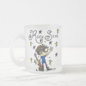 De donkerbruine Ster van de Rots Matglas Koffiemok (Links)