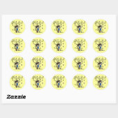 De donkerbruine Ster van de Rots Ronde Sticker (Vel)