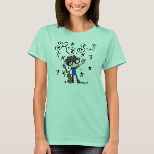 De donkerbruine Ster van de Rots T-shirt (Voorkant)