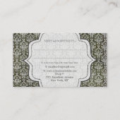 De donkere Antiek Mode van de Herenkapper van het Afsprakenkaartje (Achterkant)