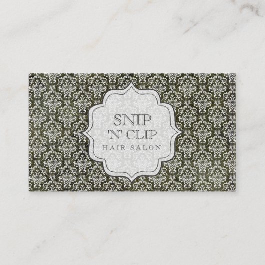 De donkere Antiek Mode van de Herenkapper van het Afsprakenkaartje (Voorkant)