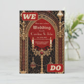 De donkere elegantie van de gotische stijl. De ach Kaart (Staand voorkant)