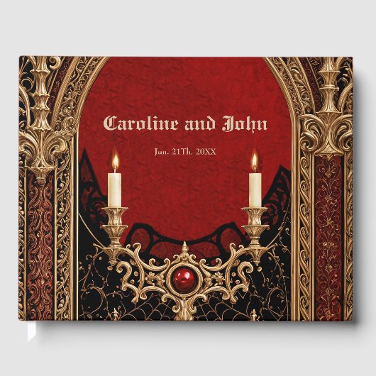 De donkere elegantie van de gotische stijl. gastenboek (Voorkant)