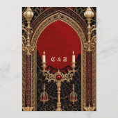 De donkere elegantie van de gotische stijl. menu (Achterkant)