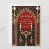 De donkere elegantie van de gotische stijl. save the date (Voorkant)