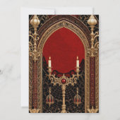 De donkere elegantie van de gotische stijl. save the date (Achterkant)