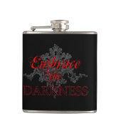 De donkere erlenmeyer omsluiten heupfles (Voorkant)