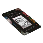 De donkere Floral sparen de Datum Magnet Magneet (Rechterzijde)