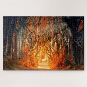 De donkere hoeken Antrim Ierland. Legpuzzel