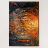 De donkere hoeken Antrim Ierland. Legpuzzel (Verticaal)