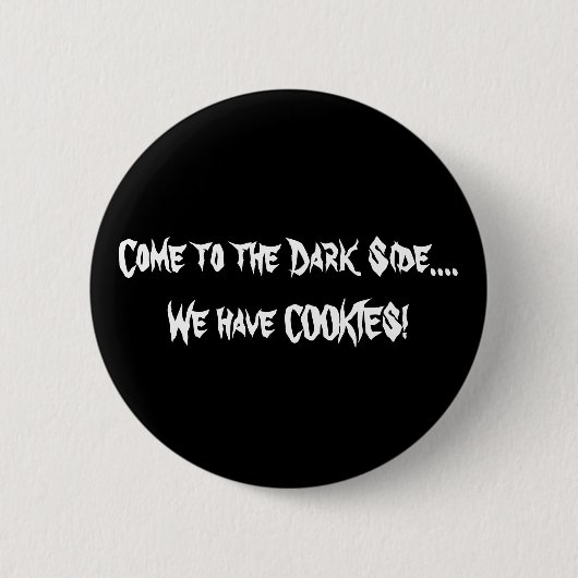 De donkere kant ronde button 5,7 cm (Voorkant)