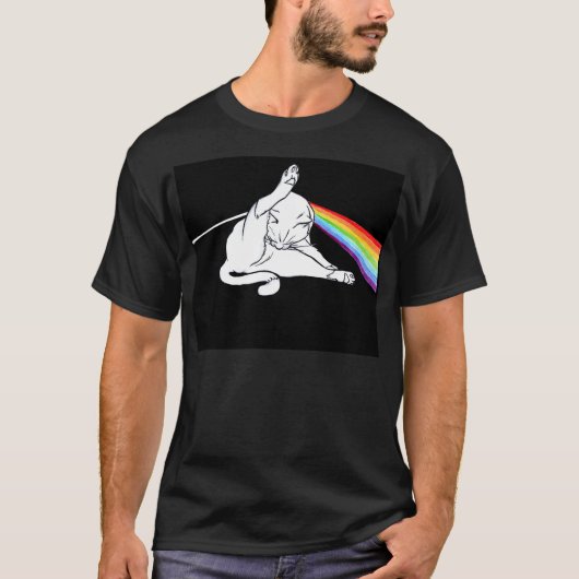 de donkere kant van de kat t-shirt (Voorkant)