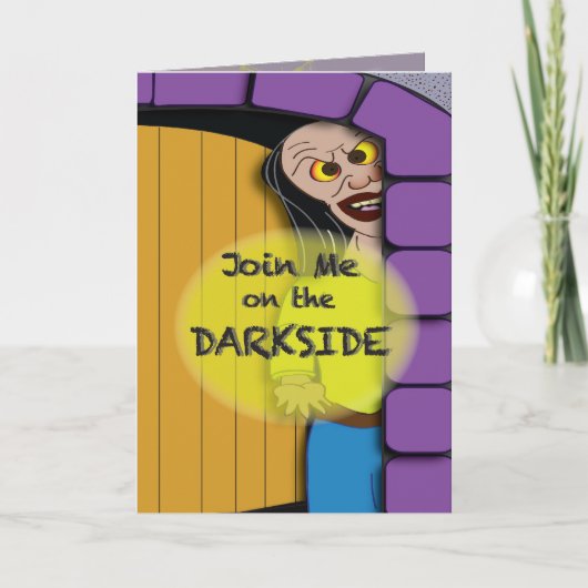 De donkere kant van Halloween Kaart (Voorkant)