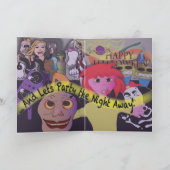 De donkere kant van Halloween Kaart (Binnen)