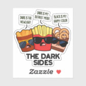 De donkere kanten grappige fastfood woordspeling sticker (Vel)