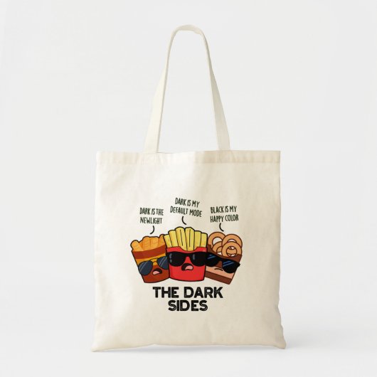 De donkere kanten grappige fastfood woordspeling tote bag (Voorkant)