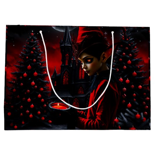 De donkere kersttijd. groot cadeauzakje (Achterkant)