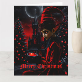 De donkere kersttijd. kaart