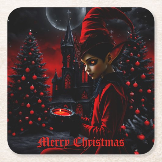 De donkere kersttijd. kartonnen onderzetters (Voorkant)