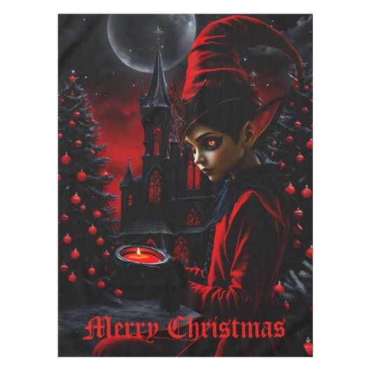 De donkere kersttijd. tafelkleed (Voorkant)