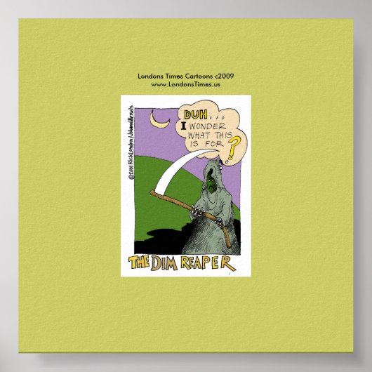 De donkere maaier Grappige Halloween Canvasprint Poster (Voorkant)