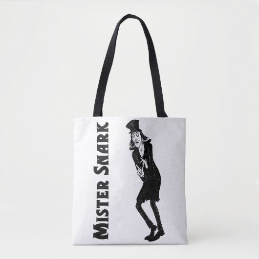 De donkere meneer Snark | Mister Snark Feather Tote Bag (Voorkant)