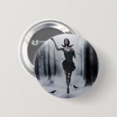 De donkere muis ronde button 5,7 cm (Voorkant /achterkant)