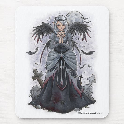 De donkere priestess Angel Mousepad Muismat (Voorkant)
