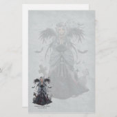 De donkere priestess Angel Stationery Briefpapier (Voorkant / Achterkant)