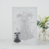 De donkere priestess Angel Stationery Briefpapier (Staand voorkant)