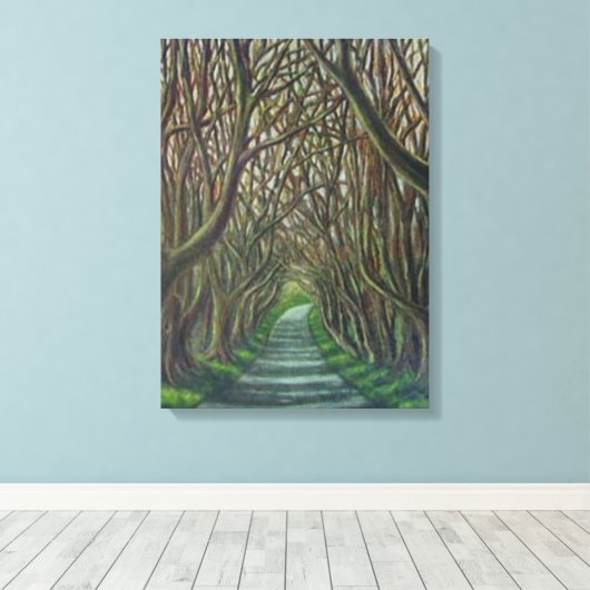 De donkere randen canvas afdruk (Insitu (Houten vloer))