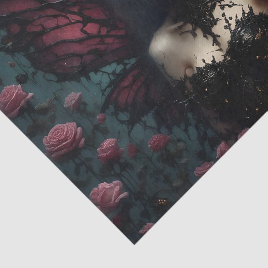 De donkere Rozen fee Tissuepapier (Detail)