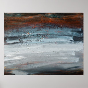 De donkere Samenvatting van het Landschap Acryl op Poster