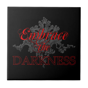 De donkere Tegel omarmen Tegeltje