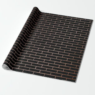 De donkere zwarte muur heeft een ruw oppervlak als cadeaupapier
