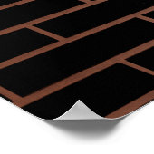 De donkere zwarte muur heeft een ruw oppervlak als poster (Hoek)