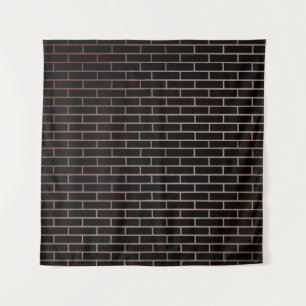 De donkere zwarte muur heeft een ruw oppervlak als wandkleed