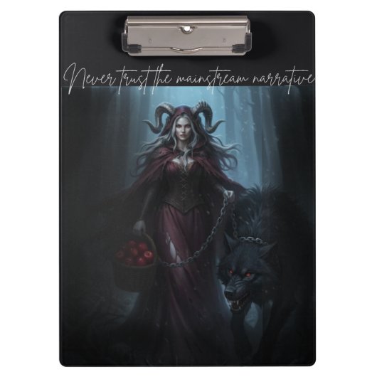 De Donkerrode Riddersprinses Klembord (Voorkant)