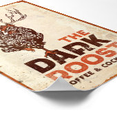 "De donkerroest koffie & Cocktails" - Koolkunst Poster (Hoek)