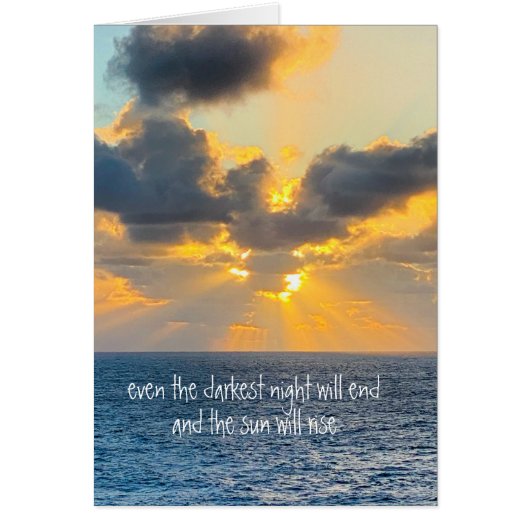de donkerste nacht zal eindigen en de zon zal opst (Voorkant)