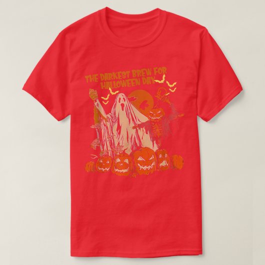 De donkerste pauw voor Halloween Day Ghost Hallowe T-shirt (Design voorkant)