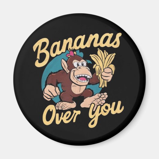 De Donkey Kong, bananen boven je Magneet (Voorkant)
