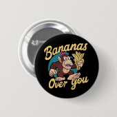 De Donkey Kong, bananen boven je Ronde Button 5,7 Cm (Voorkant /achterkant)