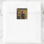 De donor, kanselier Nicholas Rolin Vierkante Sticker (Tas)
