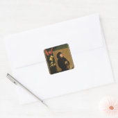 De donor, kanselier Nicholas Rolin Vierkante Sticker (Envelop)